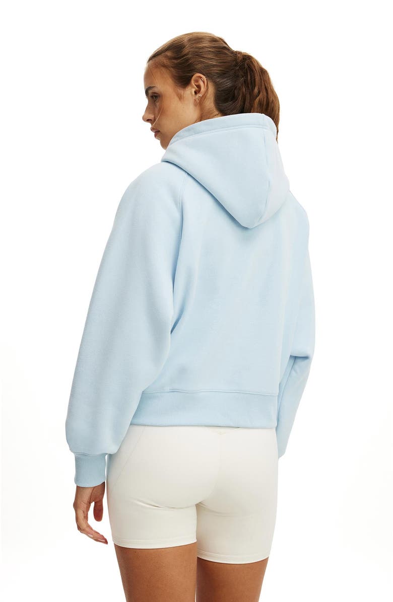 Body Women's Active Plush Premium Graphic Raglan Hoodie, Alternate, color, Blue Vision Sport Club