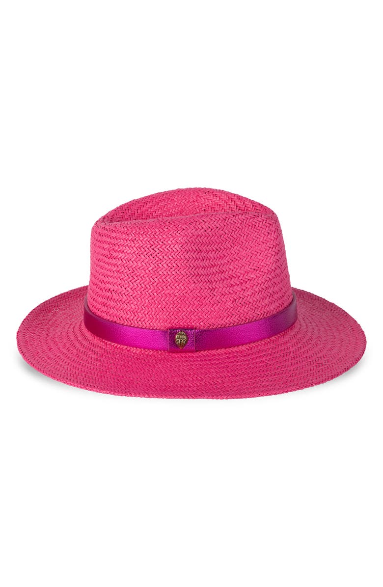 Kurt Geiger London Straw Fedora, Main, color,