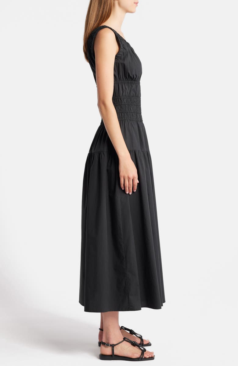 Franca Mixed Media Sleeveless Midi Dress
