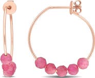 DELMAR Faceted Hoop Earrings