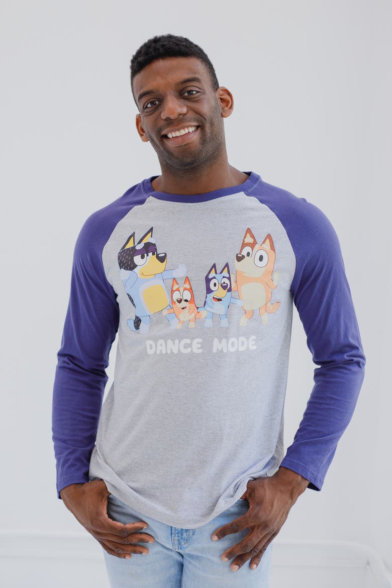 Long Sleeve Raglan Tee, Alternate, color, Heather Gray Navy