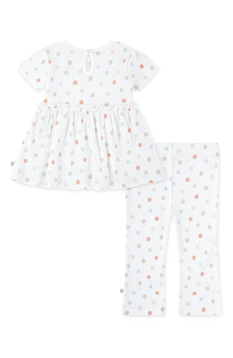 Huggies Ribbed Babydoll Top & Leggings Set, Alternate, color, Huggies Snow White