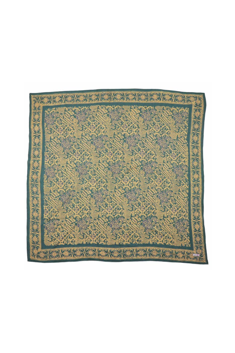 Oversized Hand Dyed Batik Bandana, Main, color, Abstract Flowers
