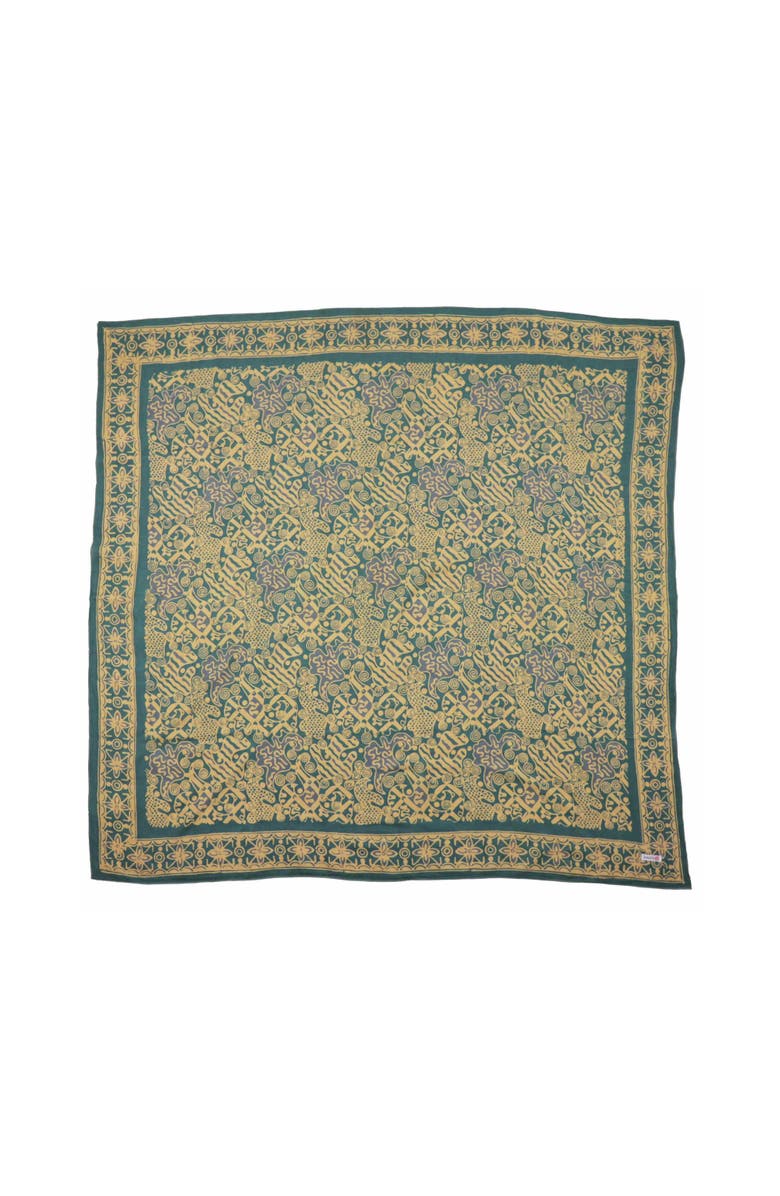 Kasih Co-op Hand Dyed Batik Bandana, Main, color, Abstract Flowers