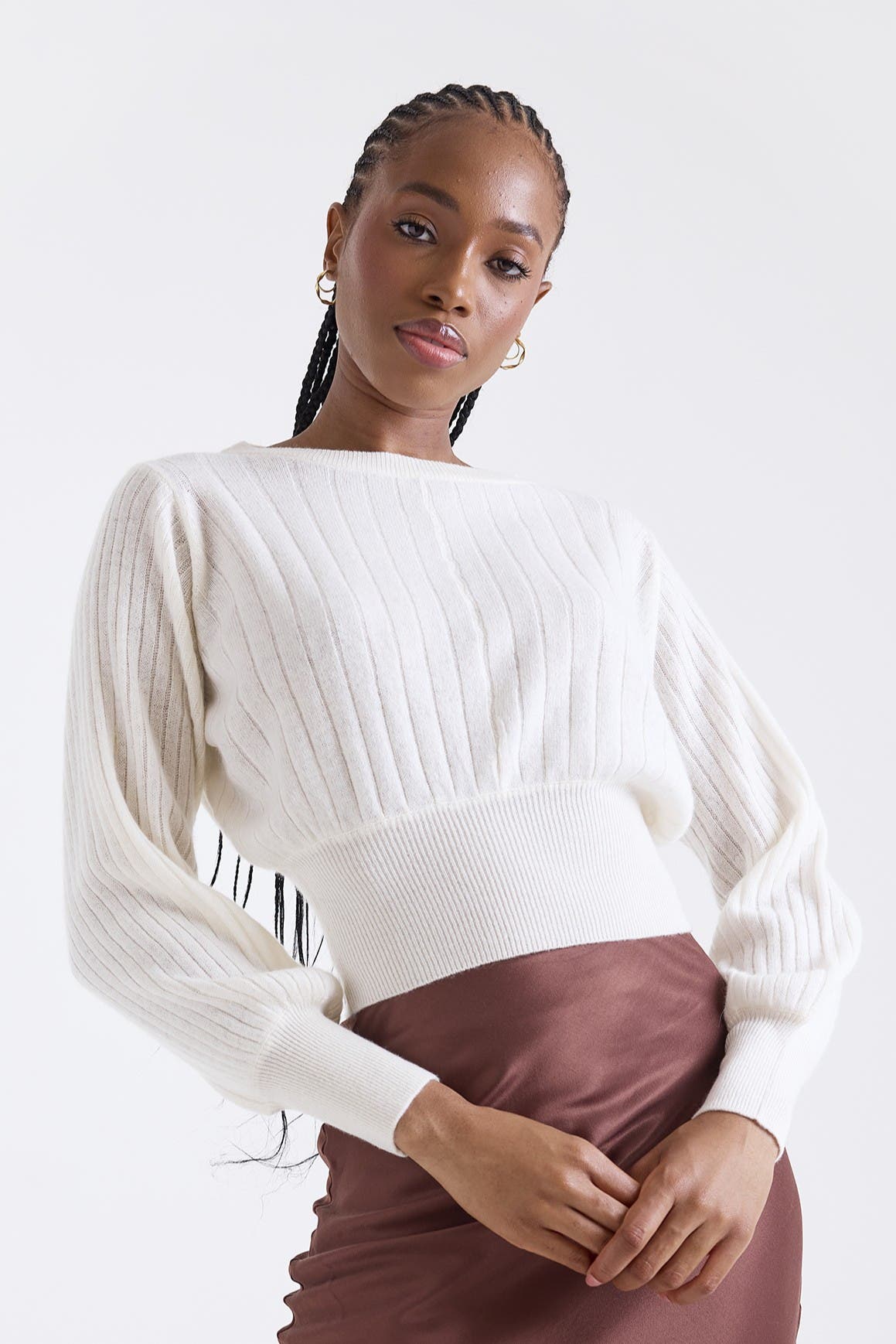 Rosa Ribbed 100% Cashmere Sweater - image 5