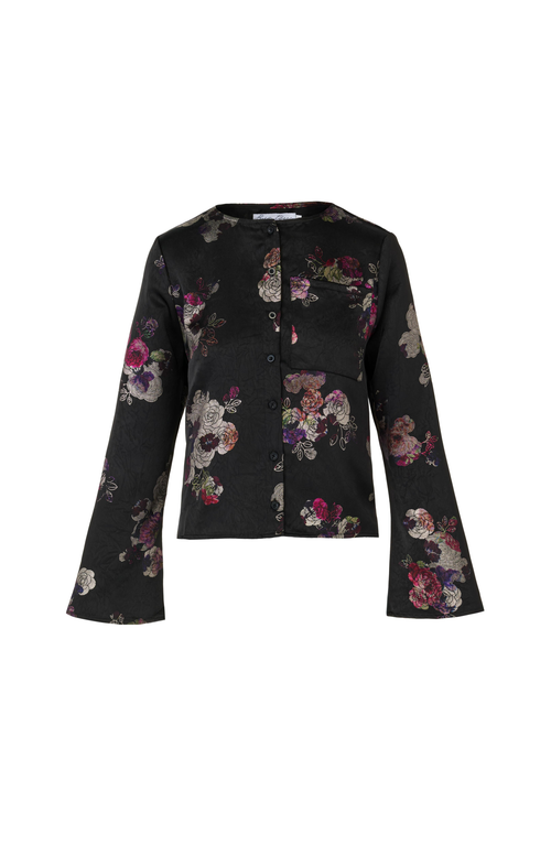 By Tess Collection Olivia Blouse In Black
