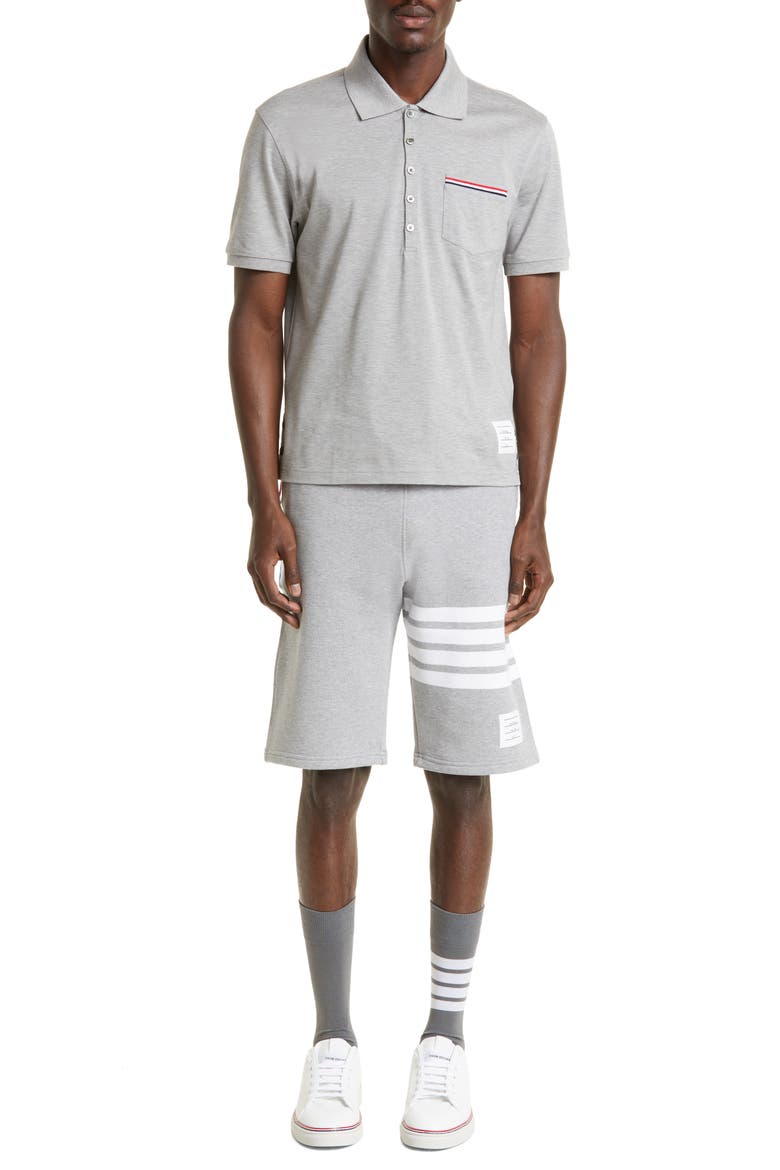 Four Bar Sweat Shorts, Alternate, color, 068 - LIGHT GREY