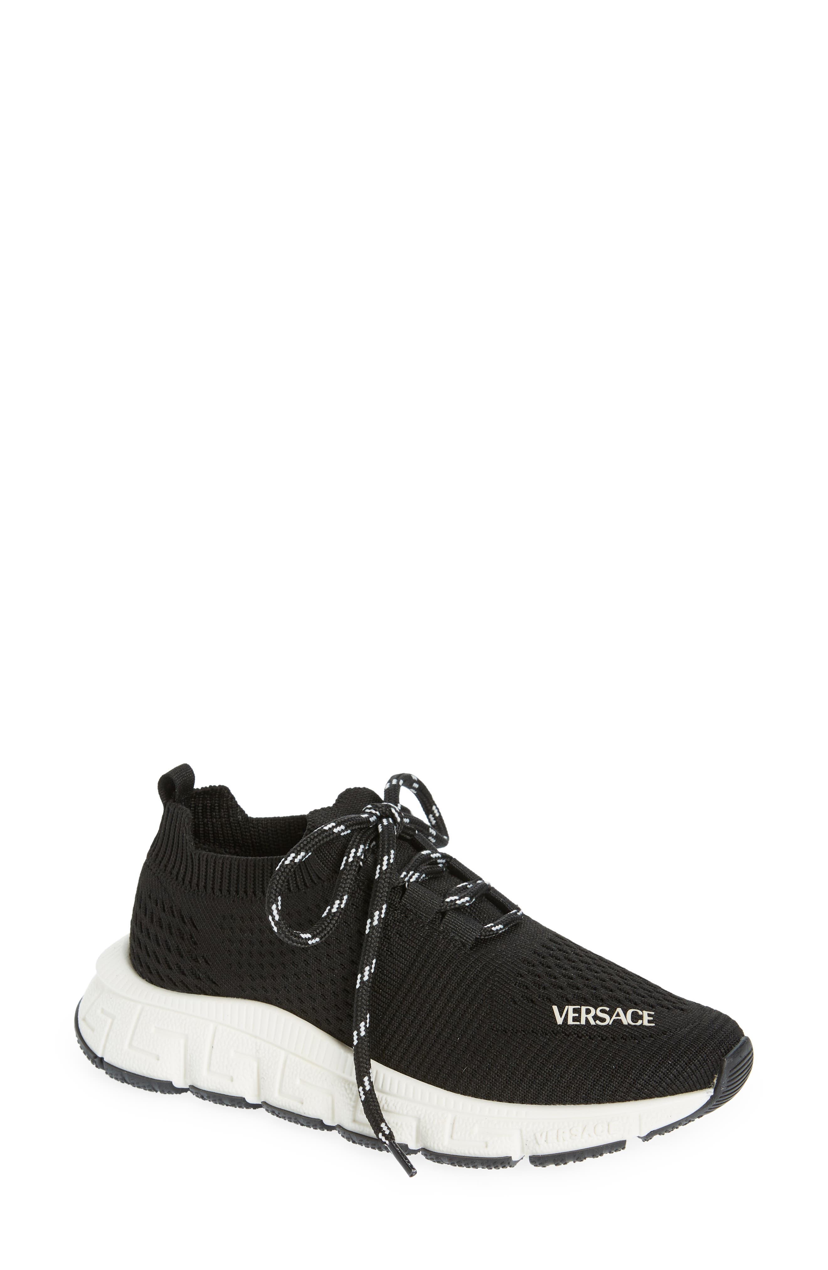 Versace Trigreca Knit Sneaker, Main, color, 