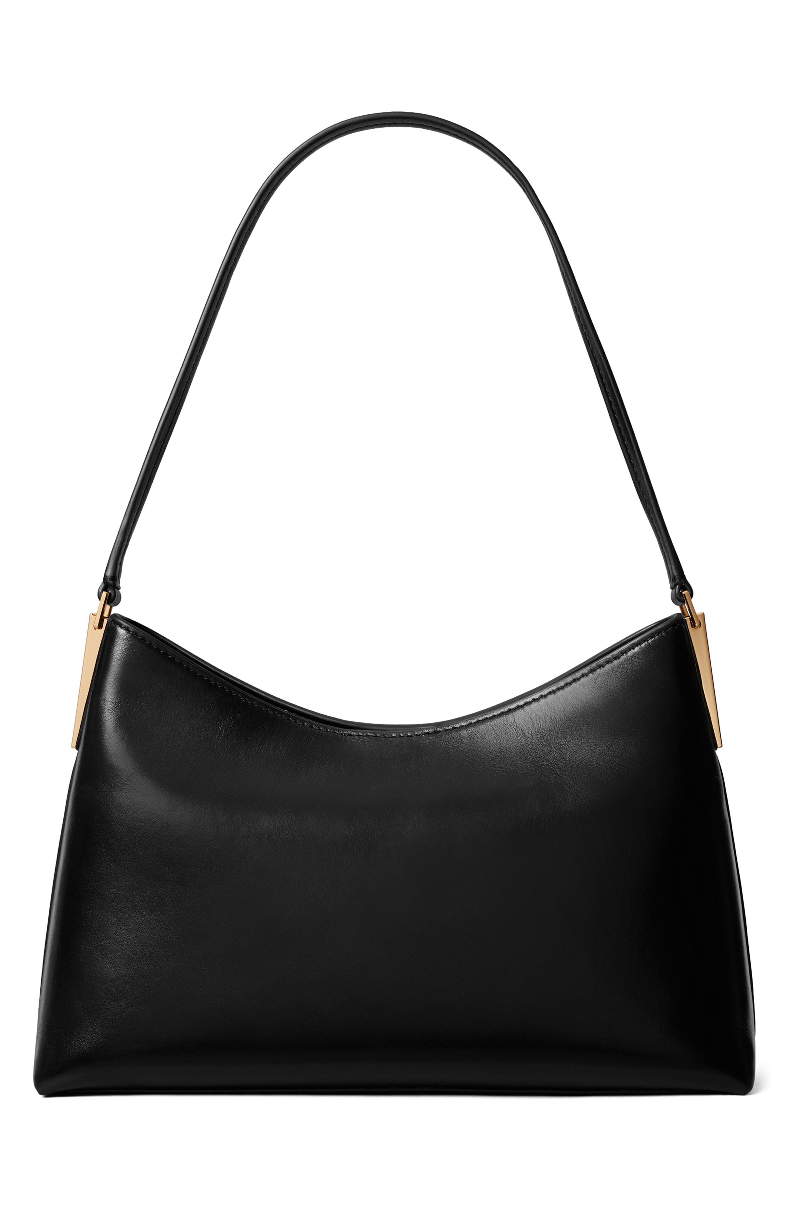 Tory Burch Small Robinson Leather Shoulder Bag, Alternate, color, Black