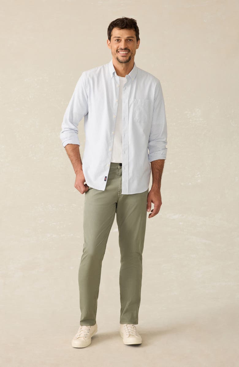 Faherty Comfort Twill 5-Pocket Pants, Alternate, color, Surplus Green