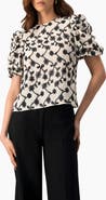 IVONNE Embroidered Puff-Sleeve Blouse