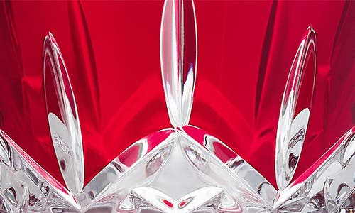 Waterford Lismore Red Crystal Votive In Red