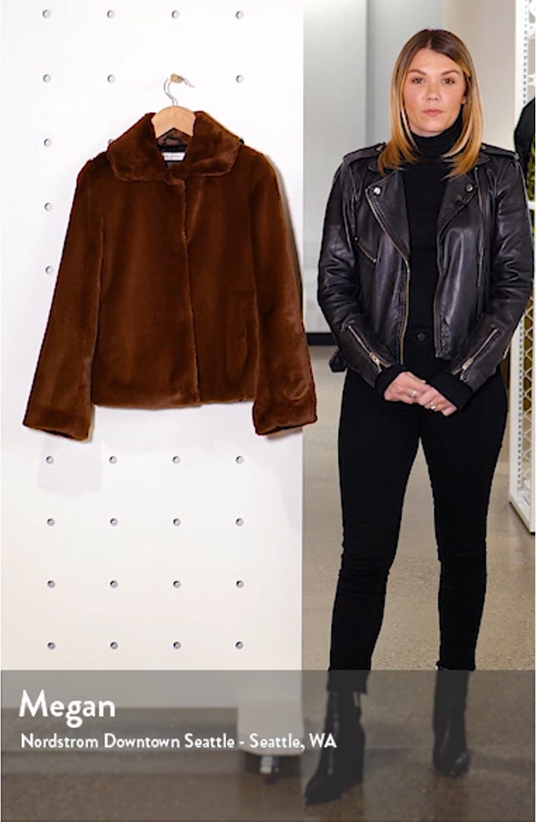 Crop Faux Fur Jacket, sales video thumbnail