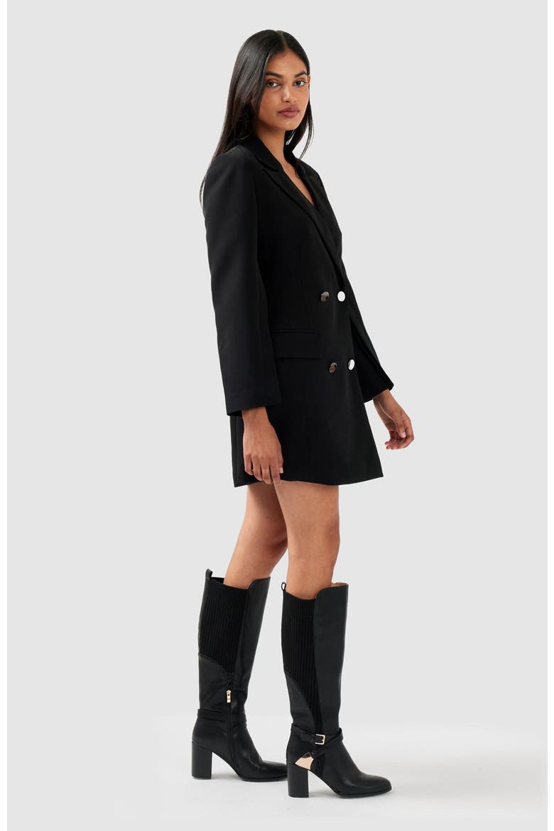 Diamond Heart Blazer Dress, Alternate, color, Black