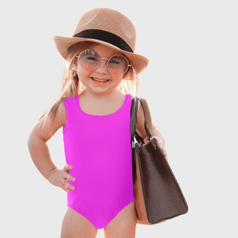 Baby Girls UPF 50+ Nylon/Spandex Blend One-Piece Swimsuit