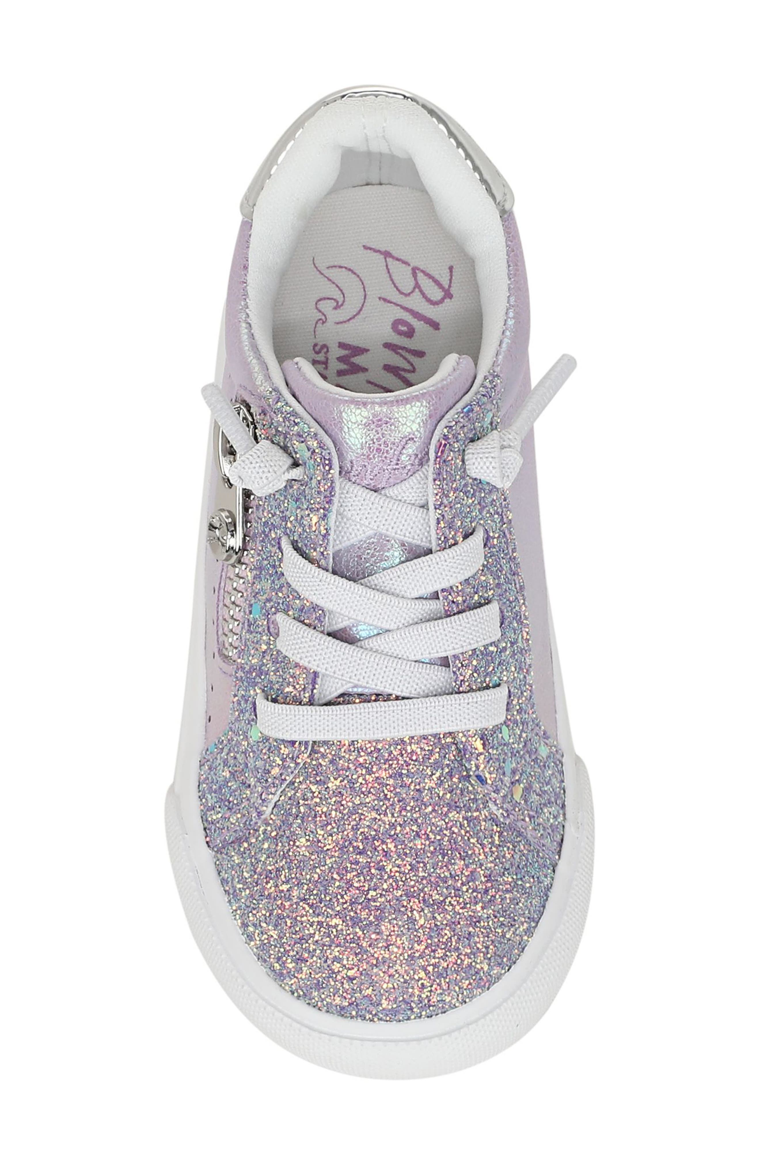 Blowfish Malibu Kids' Perfect Sneaker, Alternate, color, Purple Multi Glitter