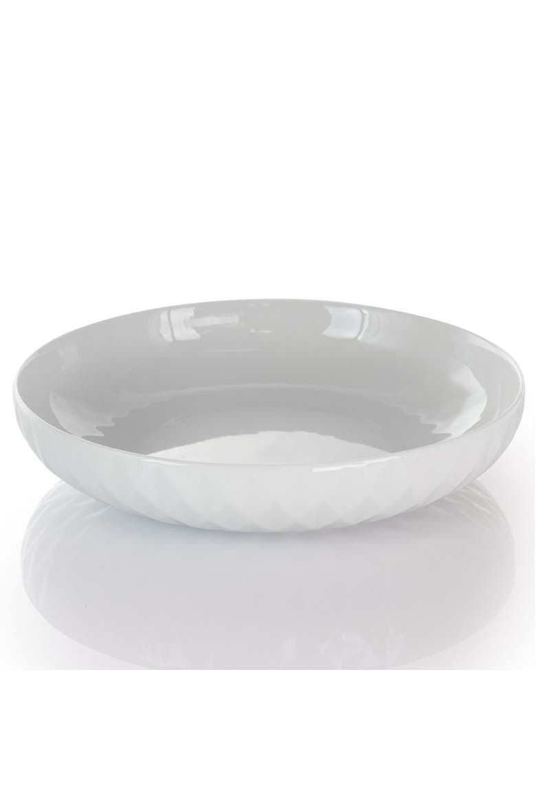 Sienna 18 Piece Porcelain Dinnerware Set, Alternate, color, White