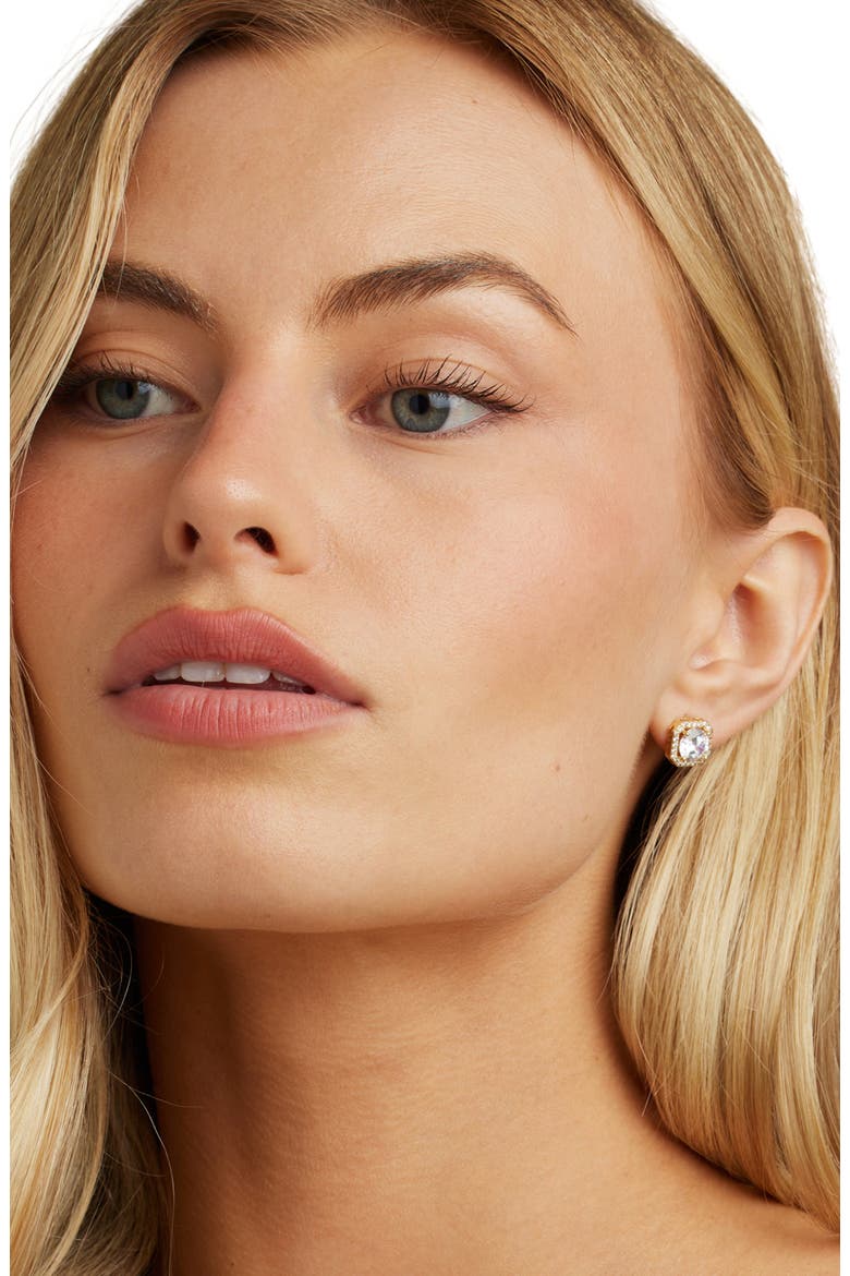 Adriana Crystal Stud Earrings, Alternate, color, Gold