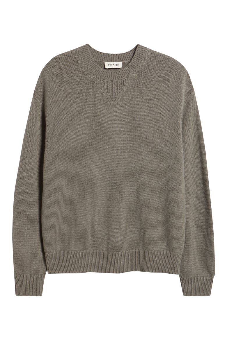 Elbow Patch Wool & Cashmere Sweater, Alternate, color, LIGHT TAUPE