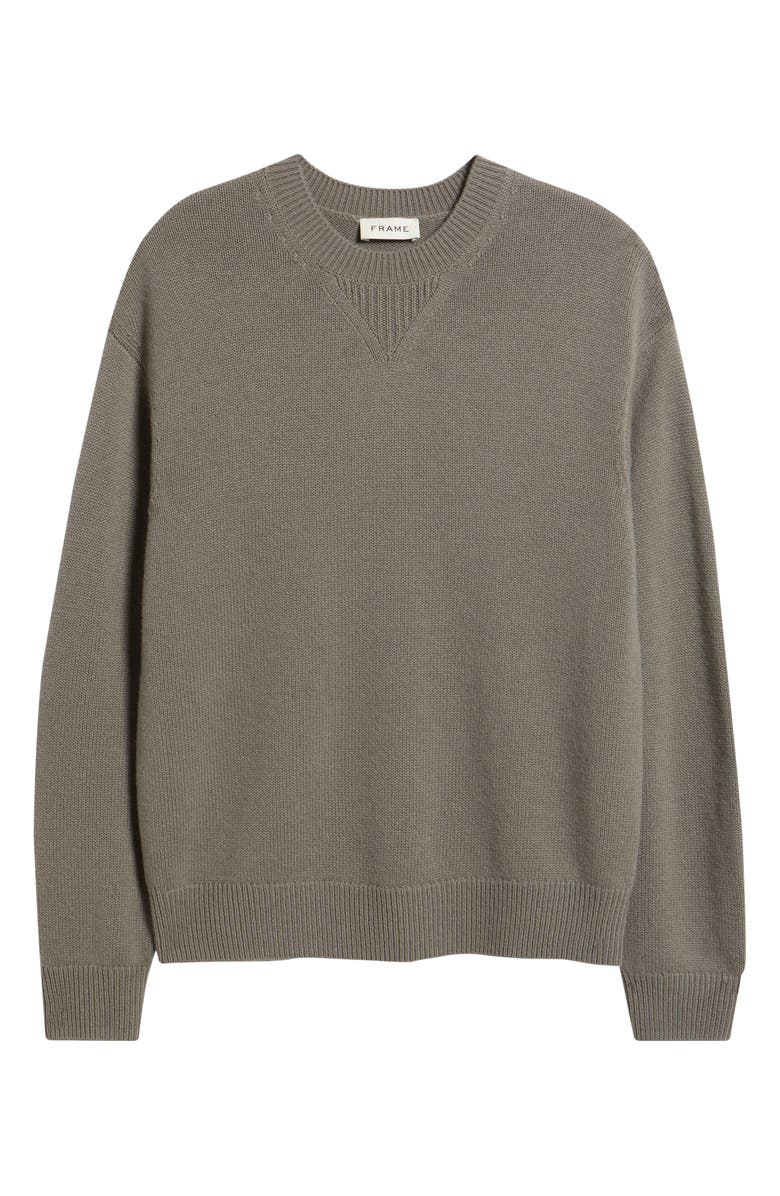 FRAME Elbow Patch Wool & Cashmere Sweater, Alternate, color, Light Taupe