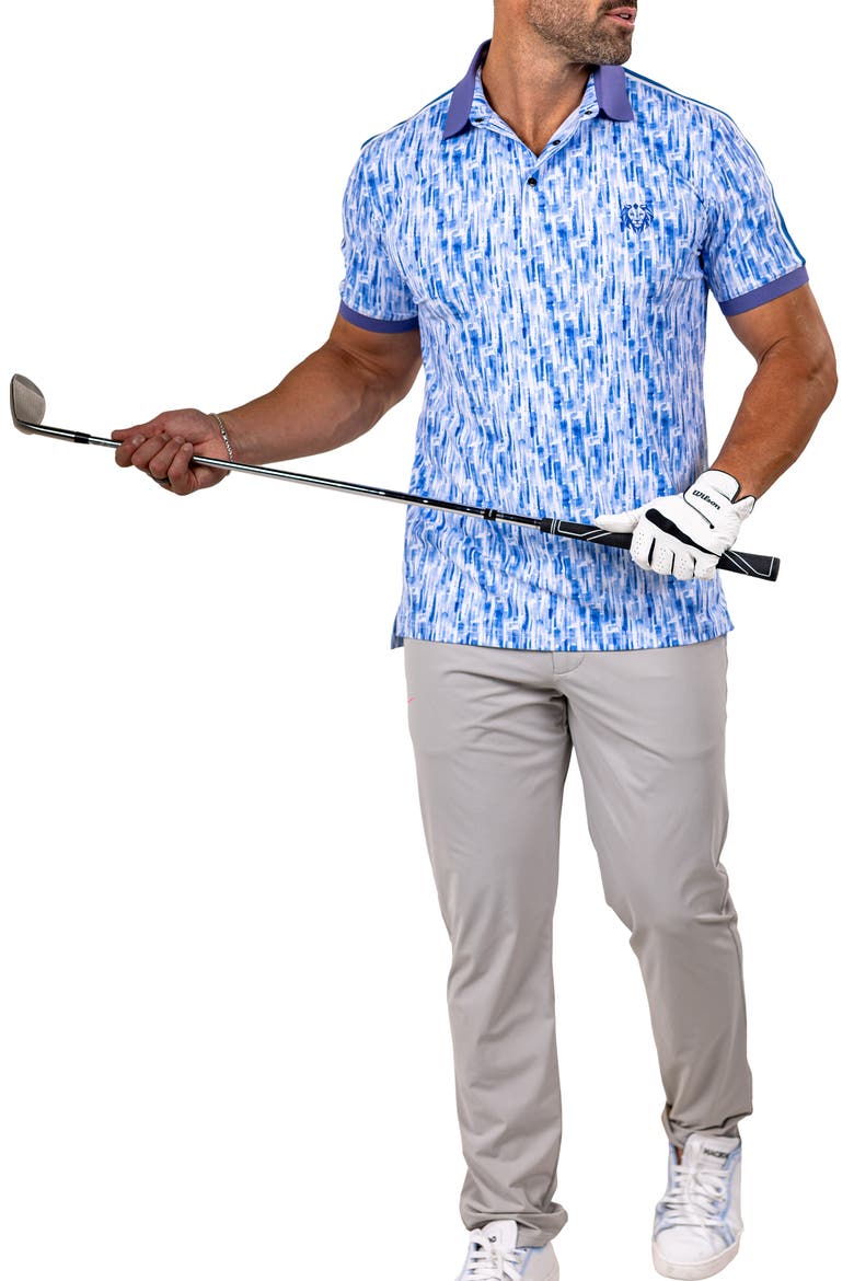 Martyr0007 Print Golf Polo, Alternate, color, BLUE
