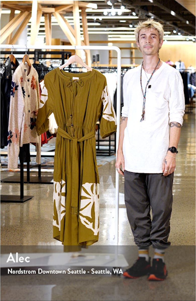 Tiana Embroidered Cotton Midi Dress, sales video thumbnail