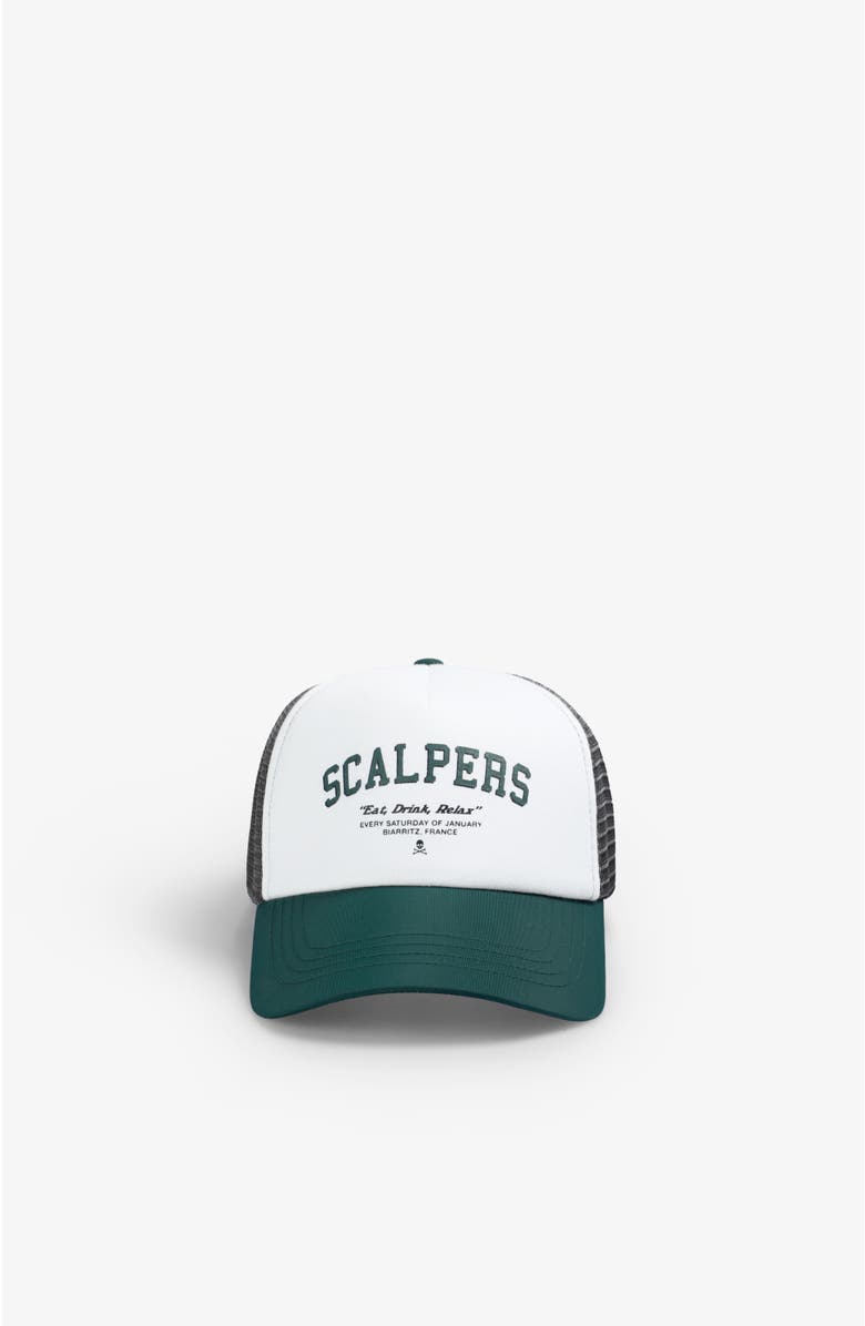 Scalpers P Drink Trucker Cap, Alternate, color, Green