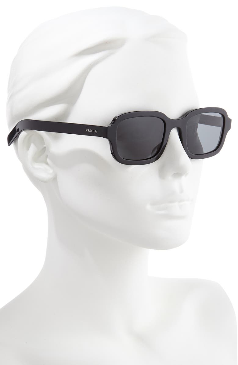 Prada 51mm Rectangle Sunglasses, Alternate, color,