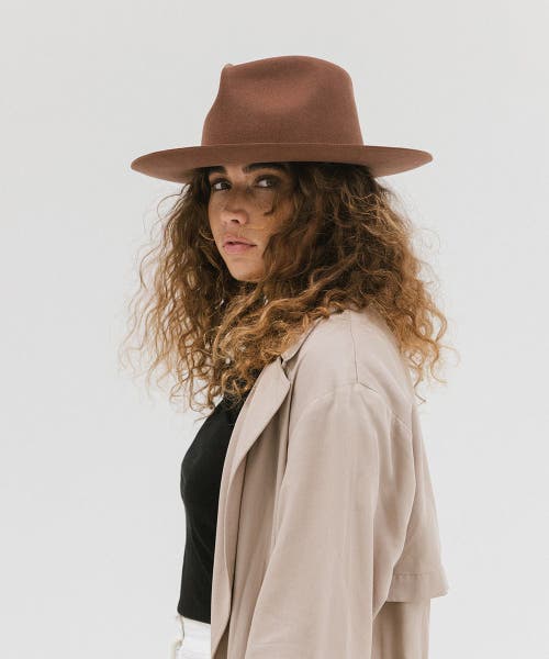 Gigi Pip Zephyr Rancher Hat In Dark Oak