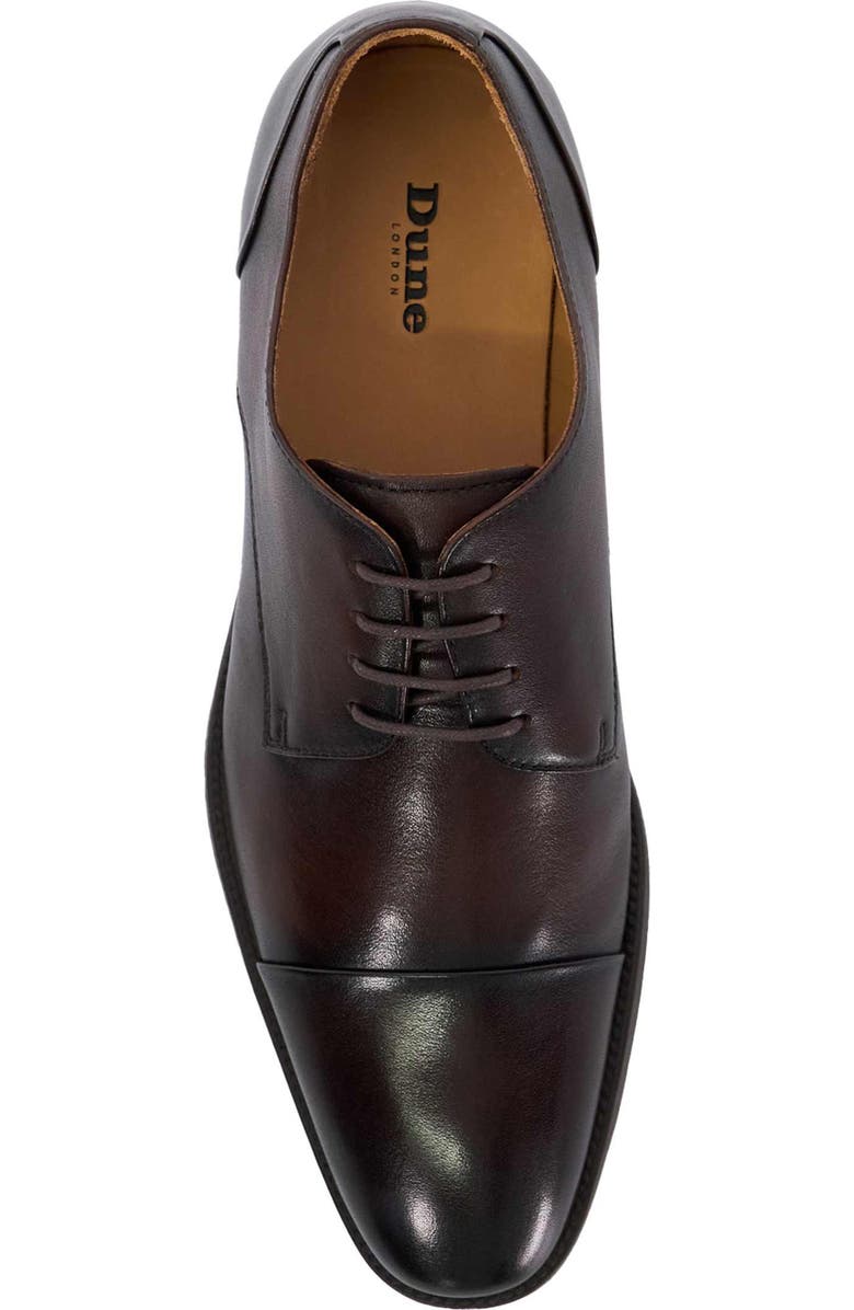 Dune London Suffix Plain Toe Oxford, Alternate, color, Brown