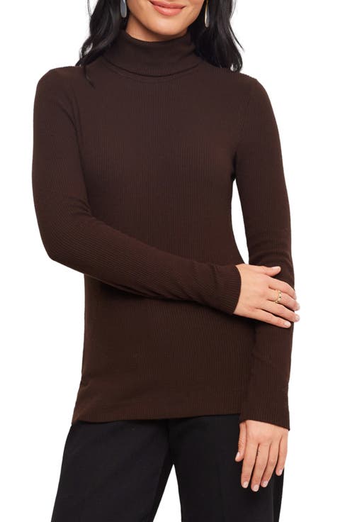 Ribbed Turtleneck Top