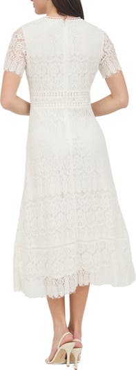 Scalloped Lace Midi Dress