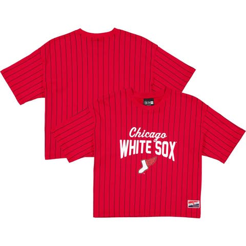 Women's New Era  Red/Black Chicago White Sox 2025 City Connect Pinstripe T-Shirt