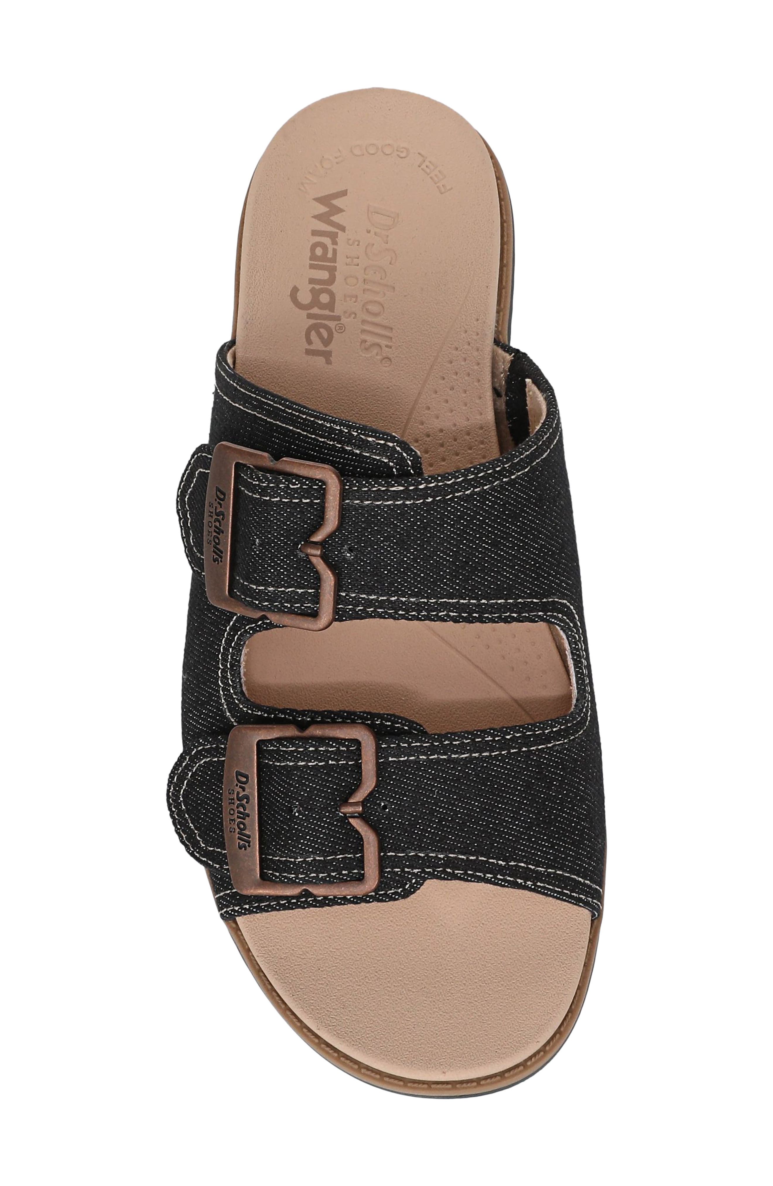 Dr. Scholl's x Wrangler<sup>®</sup> So Wrangler Slide Sandal, Alternate, color, Black