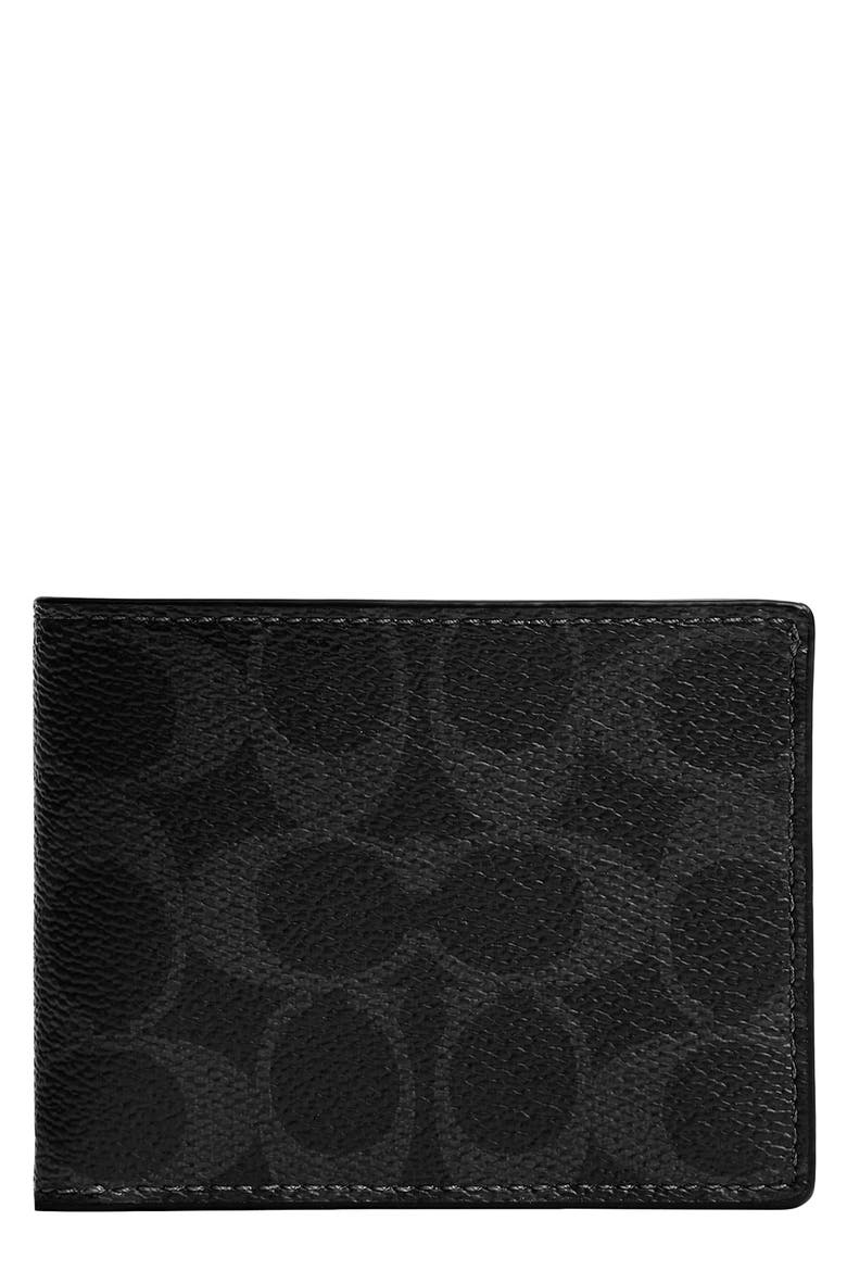 Signature Billfold Wallet, Main, color, BLACK SIGNATURE