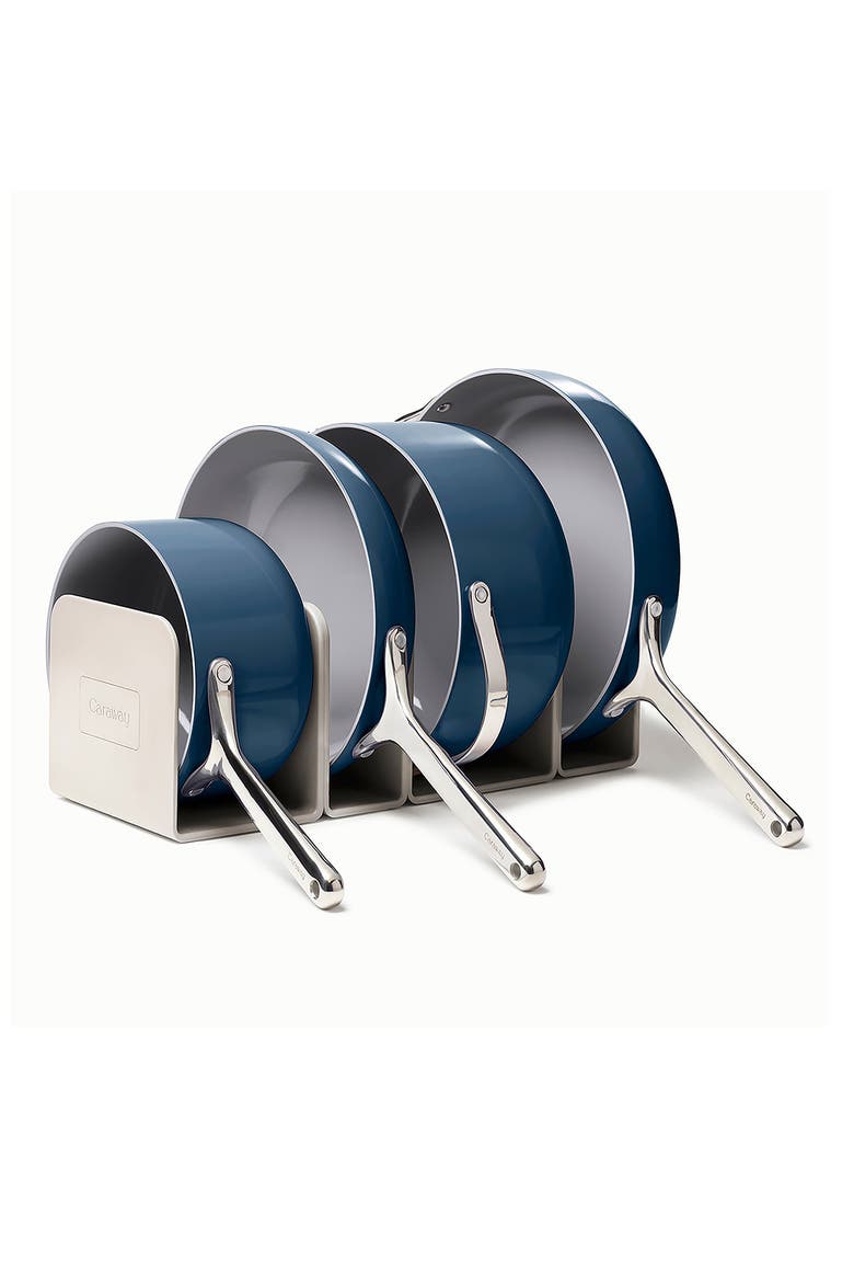 Non-Toxic Ceramic Non-Stick 7-Piece Cookware Set with Lid Storage, Alternate, color, NAVY