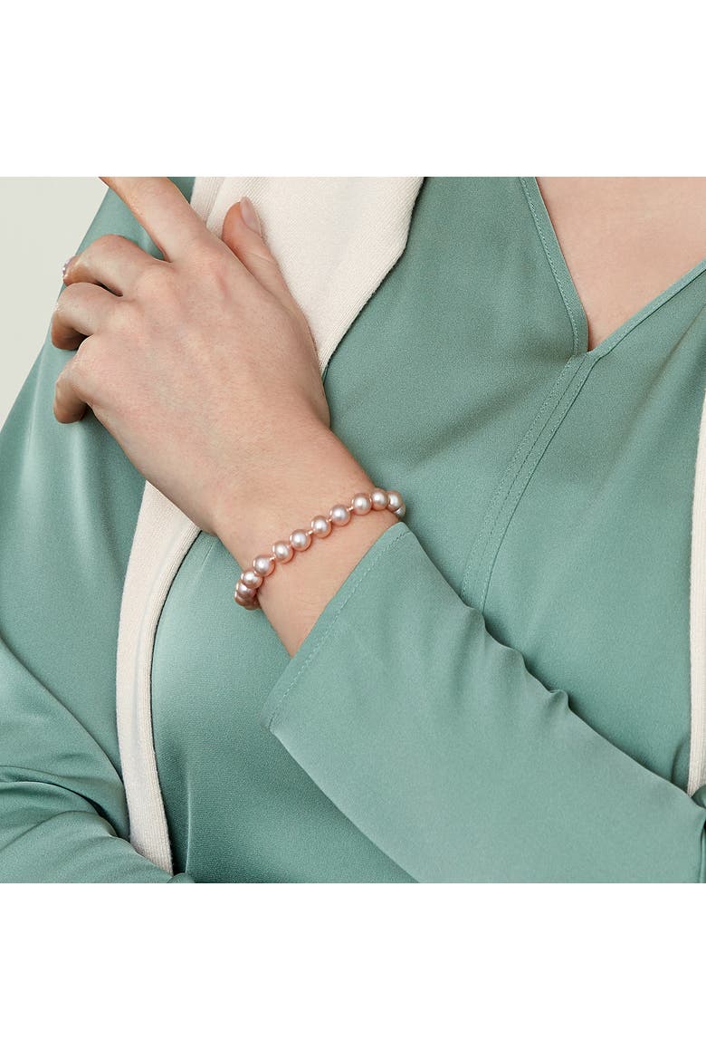 7.0-7.5mm Pink Freshwater Pearl Bracelet - AAA Quality, Alternate, color, Pink Pearls