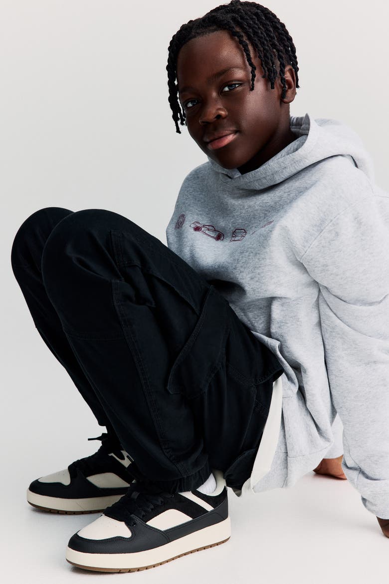 Cotton Cargo Joggers, Alternate, color, Black