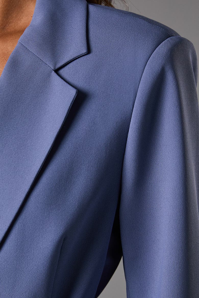 Wrap Tie Front Blazer, Alternate, color, Blue