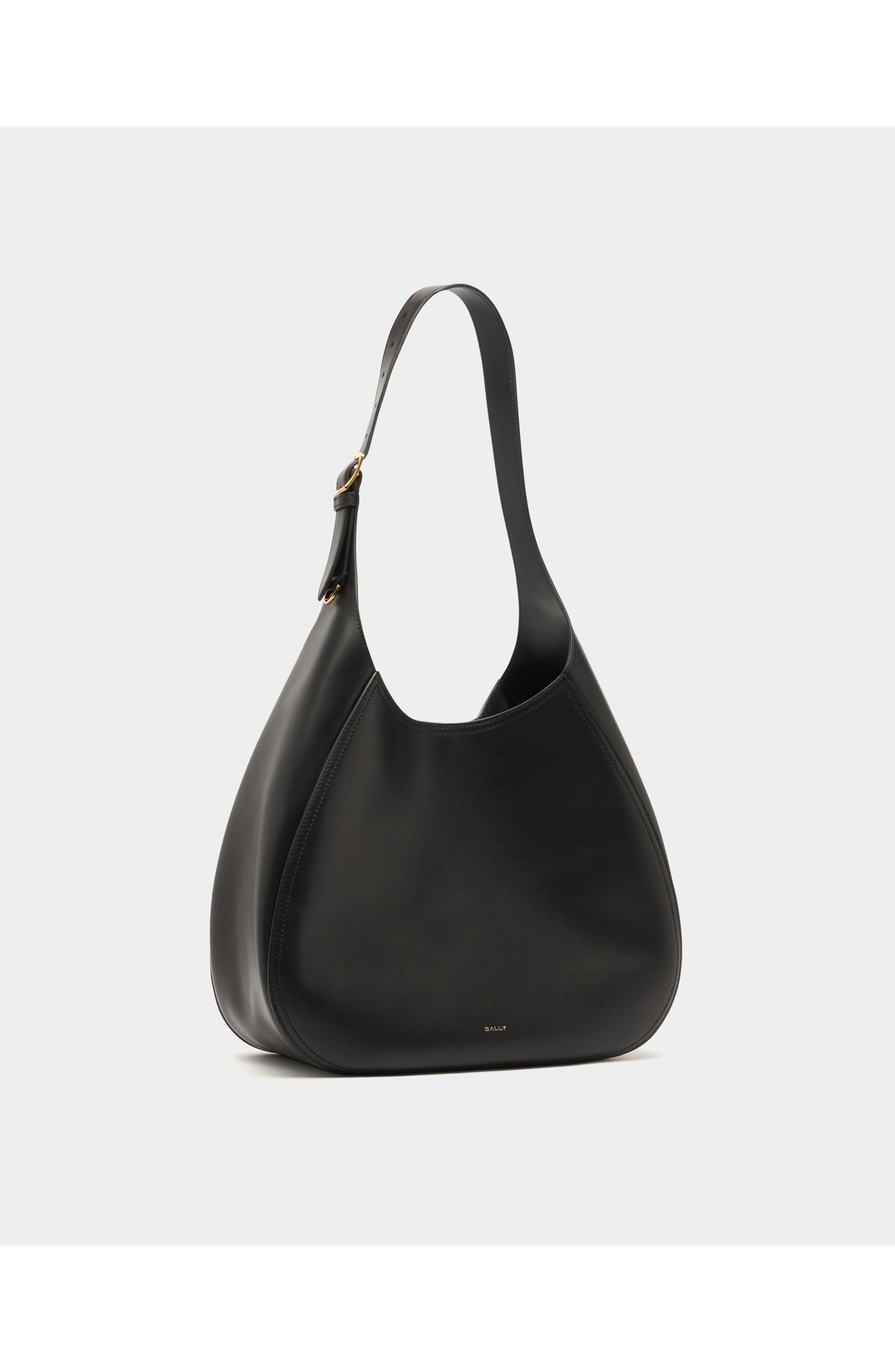 Bally Althea Hobo Bag in Leather, Alternate, color, Black