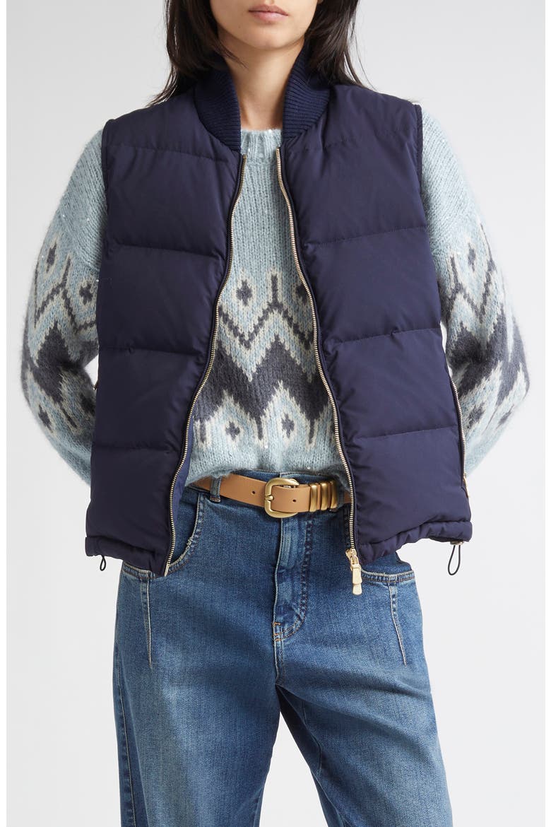 Down Puffer Vest, Main, color, 11 BLUE
