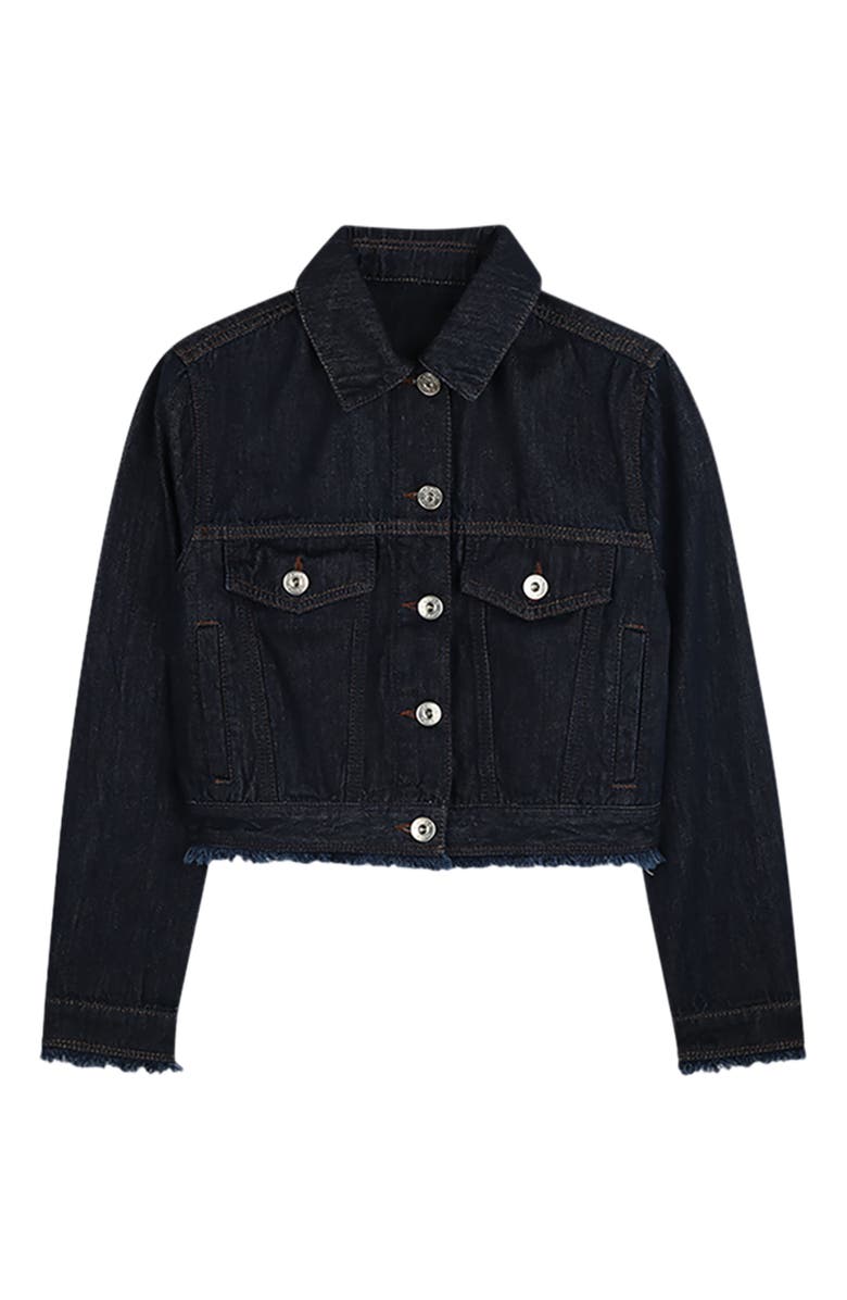 Lanvin KIDS SHORT DENIM JACKET, Alternate, color, 