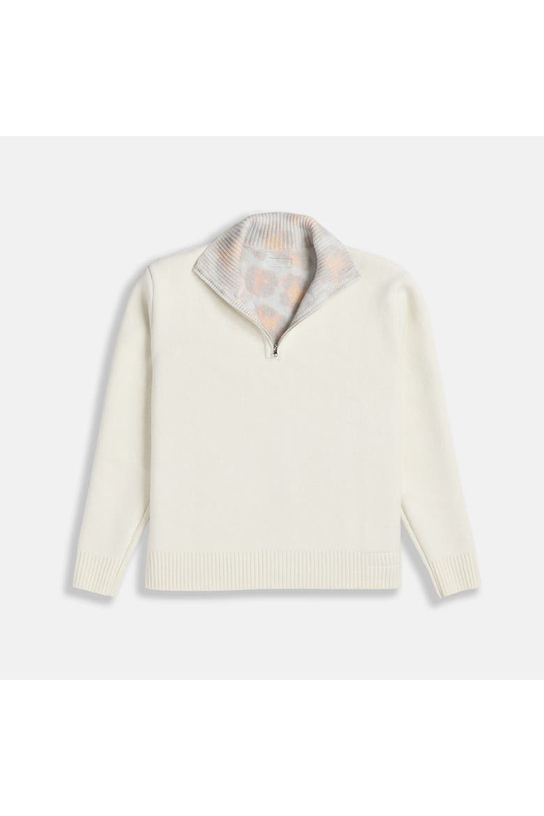 Drift Reversible Quarter Zip Sweater, Alternate, color, cream