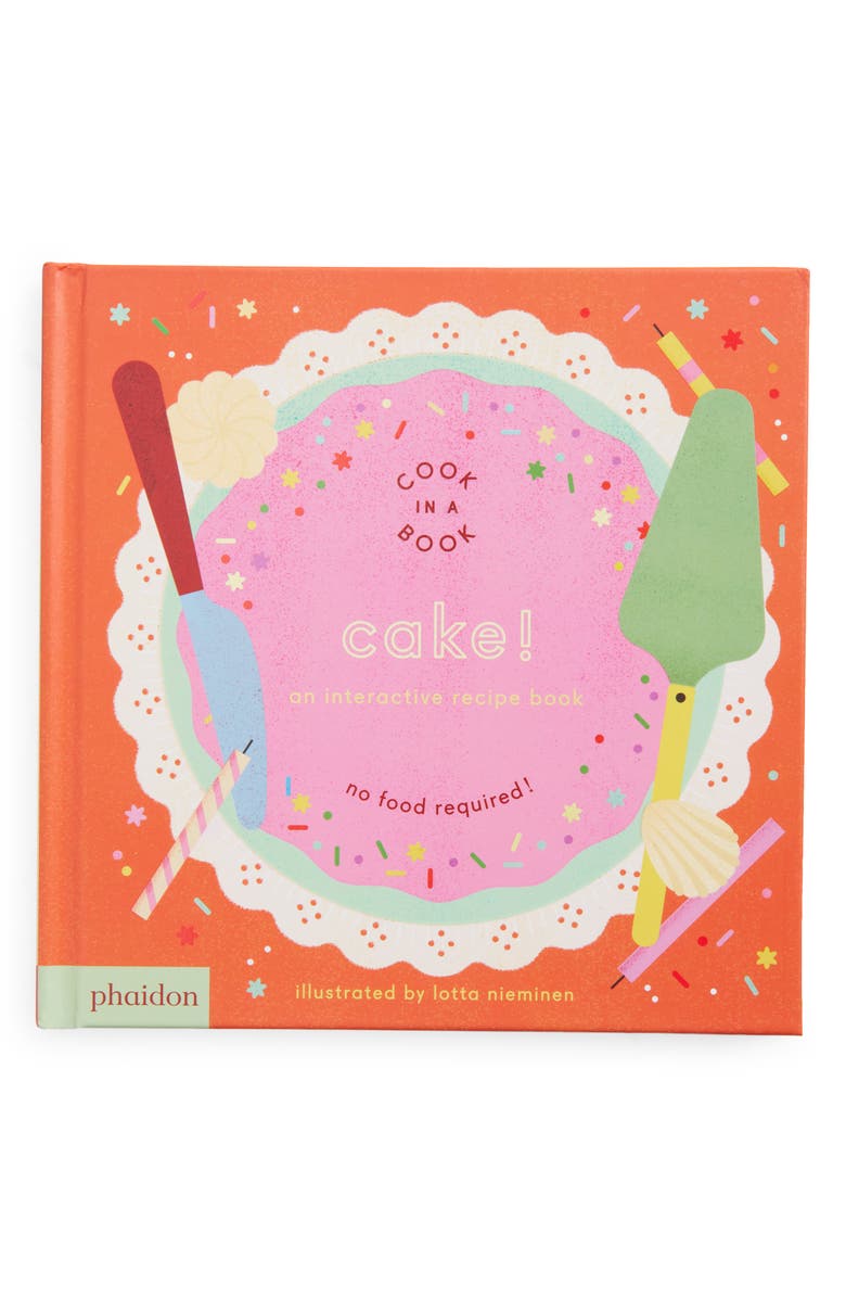 Phaidon Press 'Cake!: An Interactive Recipe Book' Board Book, Main, color, Pink Multi