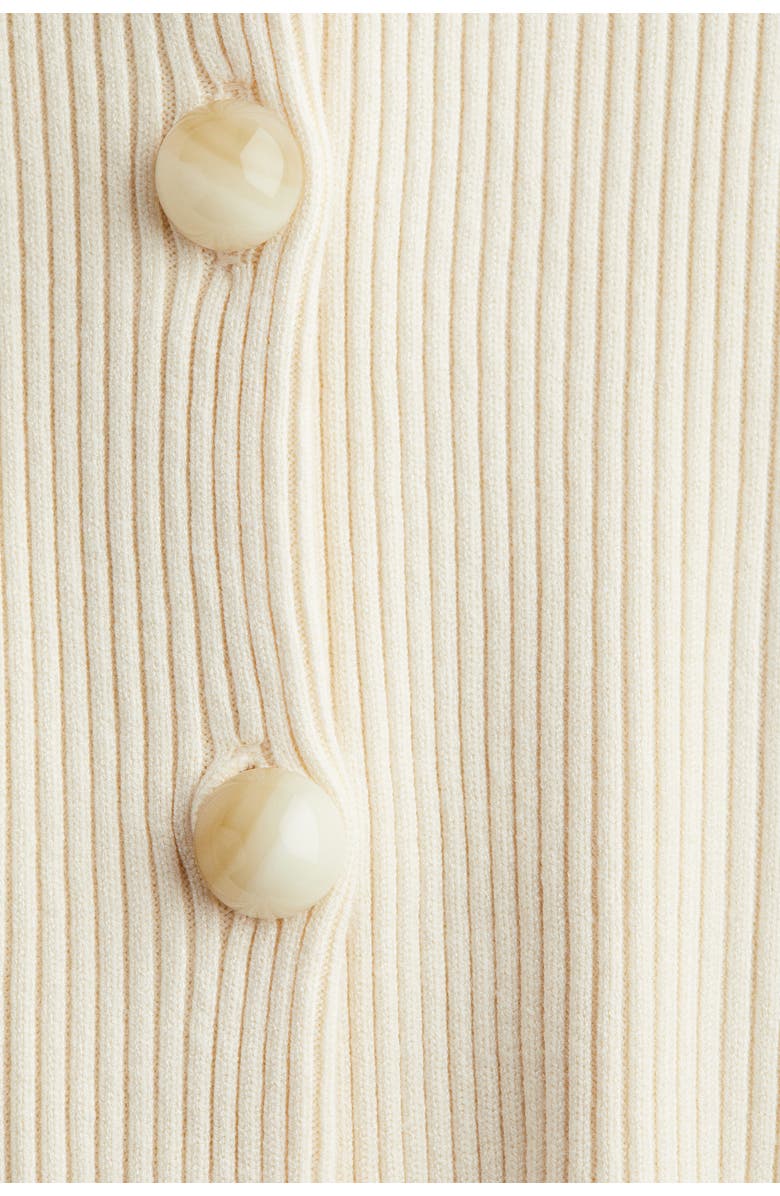 H&M Rib-knit Cardigan, Alternate, color, Cream