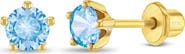 In Season Jewelry Prong CZ Solitaire Earrings