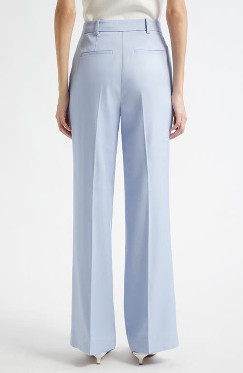 Reiss Womens Blue Millie Wide-leg Woven-twill Trousers In Blue