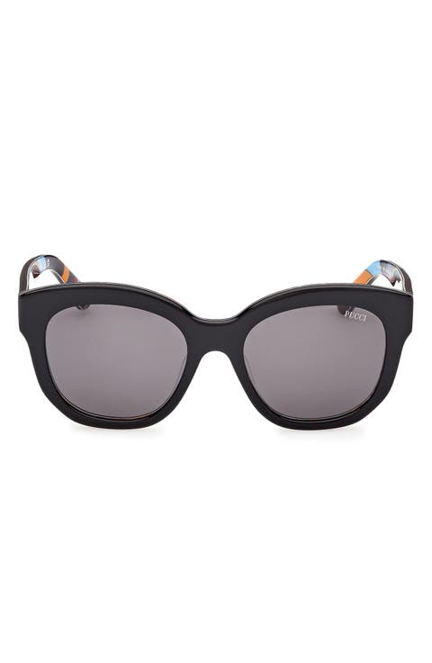 53mm Geometric Sunglasses