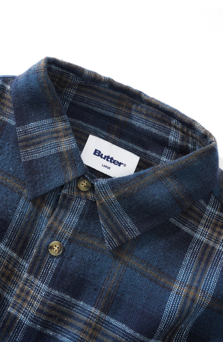 Butter Goods Swirl Plaid Flannel Button-Up Shirt, Alternate, color, 