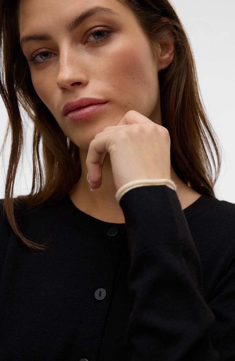 VERO MODA Breeze Cardigan, Alternate, color, Black Detail W Birch